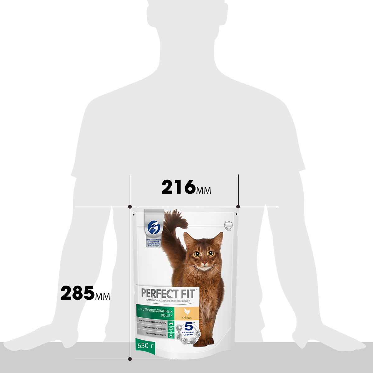 

Сухой корм Perfect Fit Sterile для стерилизованных кошек полнорационный с курицей, 650 г