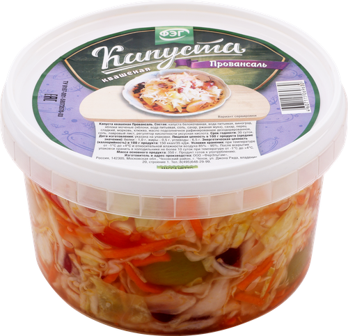 

Капуста квашеная ФЭГ Провансаль, 500г