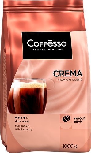 Кофе зерновой COFFESSO Crema жареный