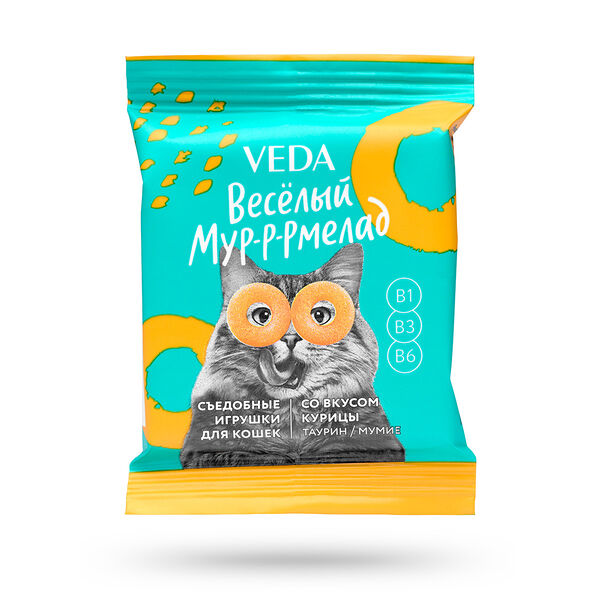 Весёлый Мур-р-рмелад с курицей для кошек