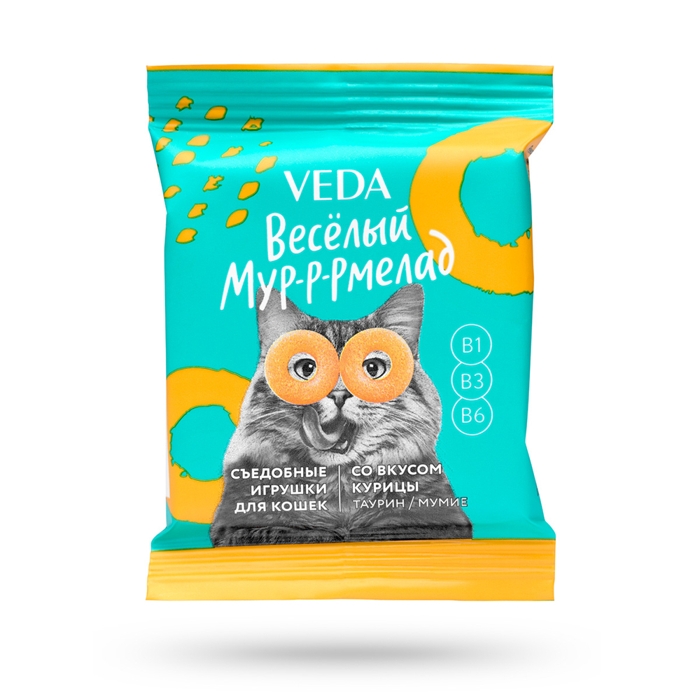 

Лакомство для кошек Veda Веселый мур-р-рмелад Курица 6 г