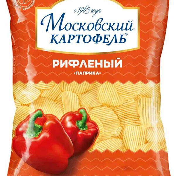 Чипсы картофельные рифленые Московский картофель Паприка