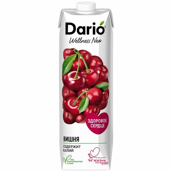 Нектар Dario Wellness вишня-черешня 1 л