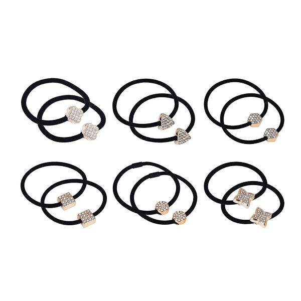 Beriotti набор резинок для волос 2шт, полиэстер, пластик, стекло, d5,5см, в ассортименте