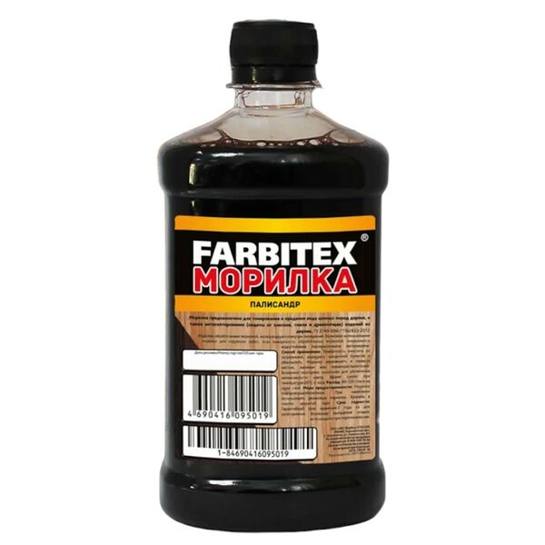 Морилка деревозащитная водная Farbitex, палисандр, 0.5 л