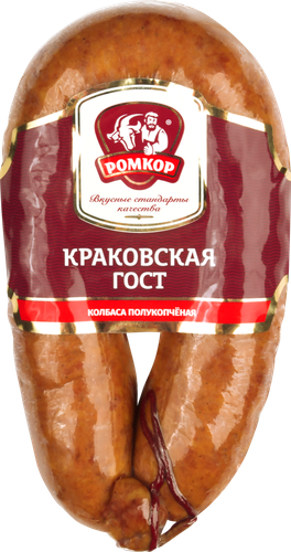 

Колбаса варено-копченая Ромкор Краковская ГОСТ 350 г