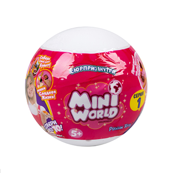 

Игровой набор 1TOY mini world в шаре сюрприз 24 вида в ассортименте 5+ SHANTOU H