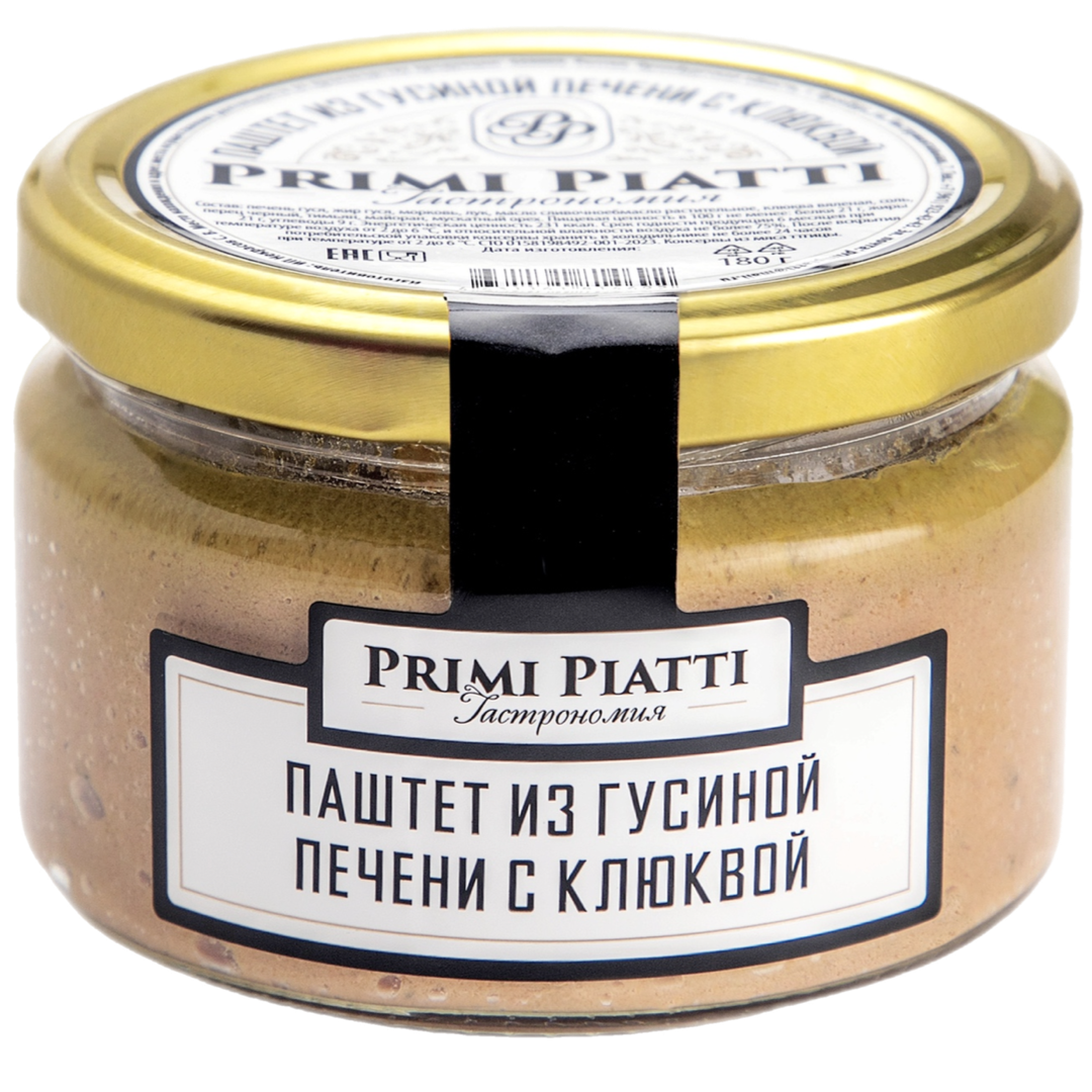 

Паштет Primi Piatti из гусиной печени с вяленой клюквой 180 г