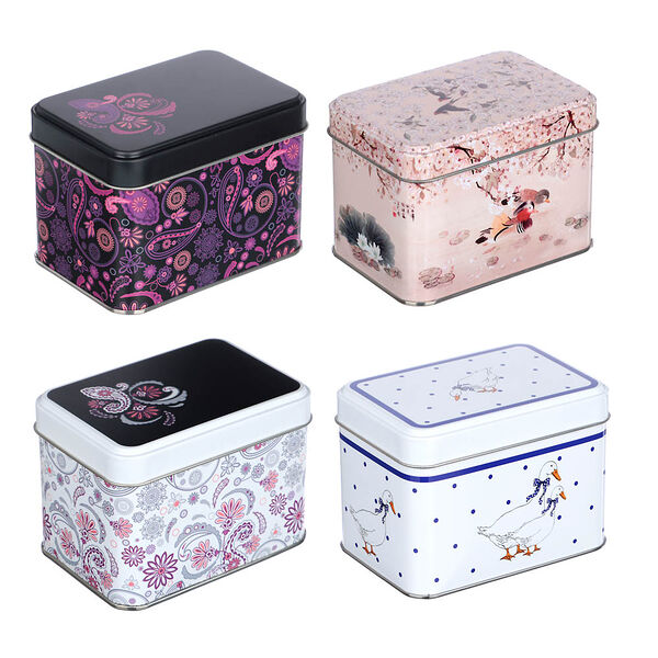 Банка для хранения 67х98мм h-69мм, v-0,4л, металл, дизайн в ассортименте