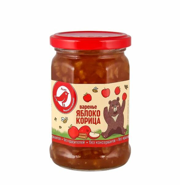 Варенье АШАН Красная птица из яблок и корицы