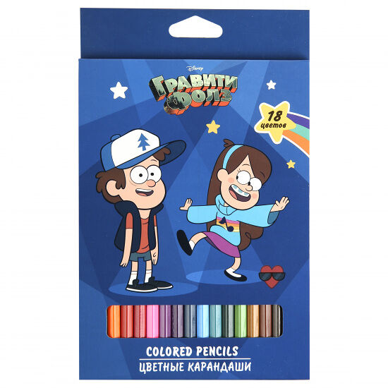 Карандаши цветные ECO 18 цв Гравити Фолз DISNEY CS 070879