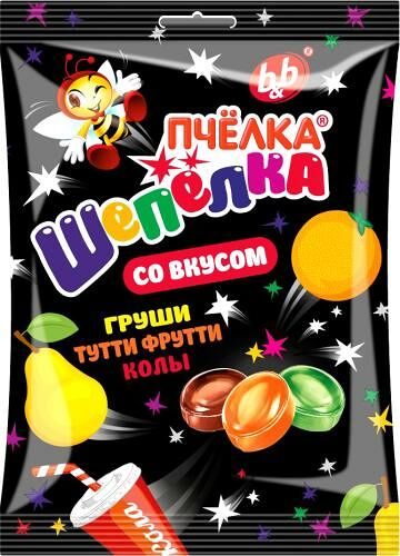 Карамель груша/тутти фрутти/кола Пчёлка Шепёлка, 180 г