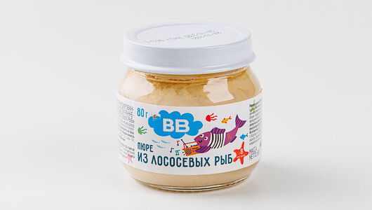 Пюре из лососевых рыб, 80 г