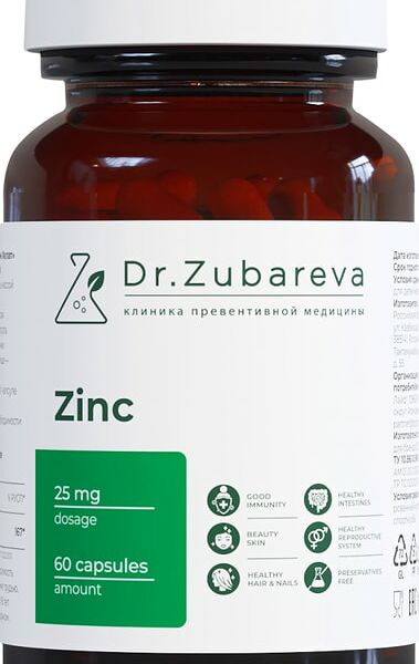 БАД Dr. Zubareva Цинк Хелат 60 капсул