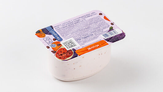 Творог мягкий ВкусВилл инжир-гречневая каша-сухофрукты, 125г