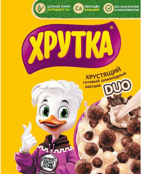 Готовый завтрак Хрутка Duo Шоколадный обогащенный кальцием 350г