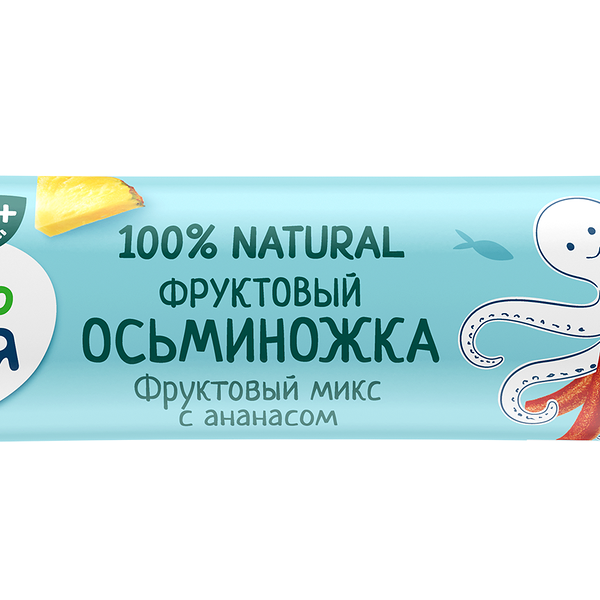 Фруктовые кусочки ФрутоНяня Осьминожка с ананасом 16 г