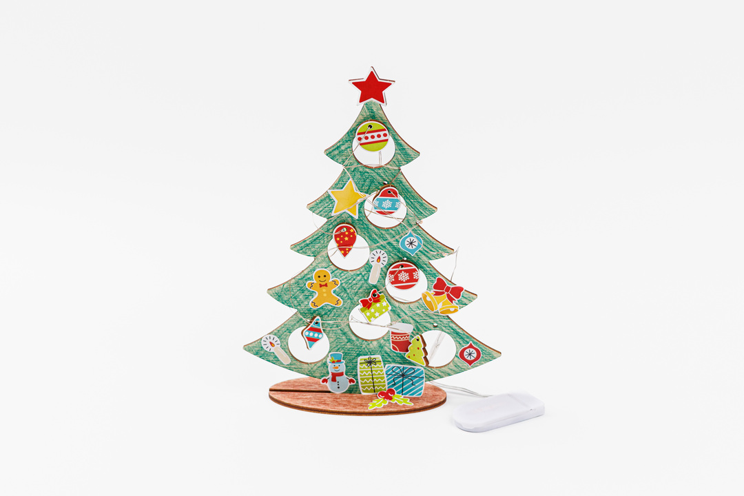 

Набор для творчества Деревянная елочка Собери и укрась