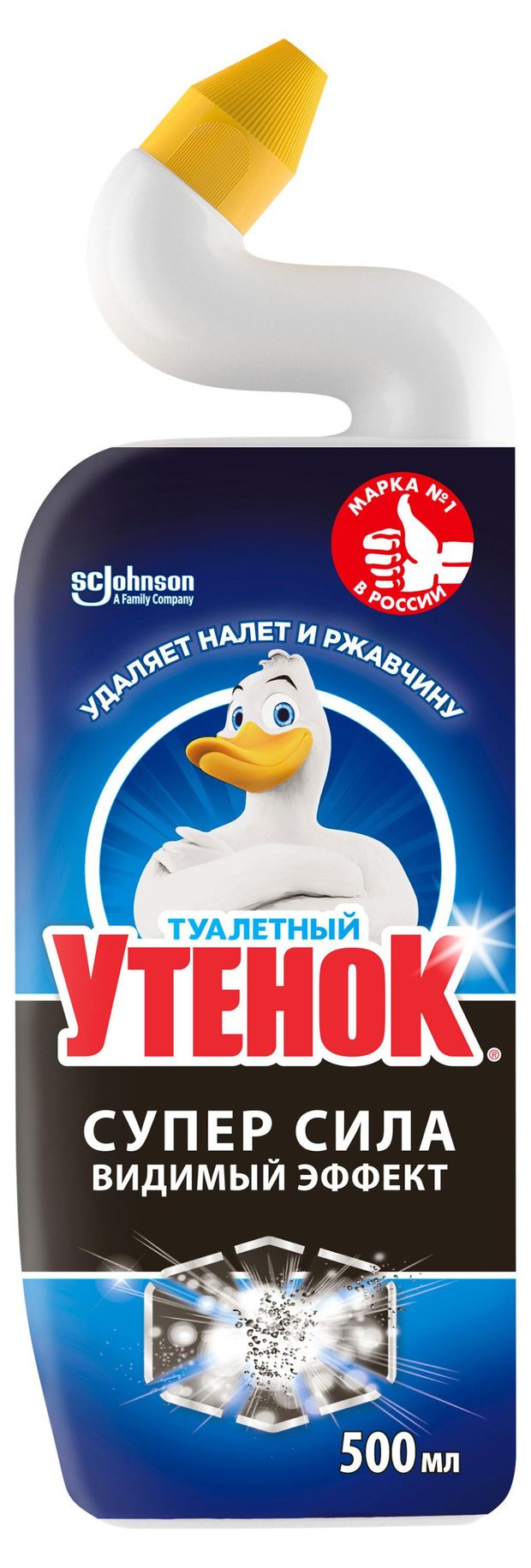 

Чистящий гель для унитазов Туалетный утенок Супер Сила Видимый эффект 500 мл