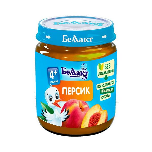 Пюре фруктовое Беллакт из персиков б/сах 100г ДП