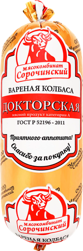 

Колбаса вареная Сорочинский мясокомбинат Докторская 400 г