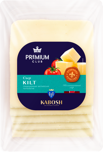 

Сыр полутвердый Premium Club Kabosh Килт 45% нарезка 125 г