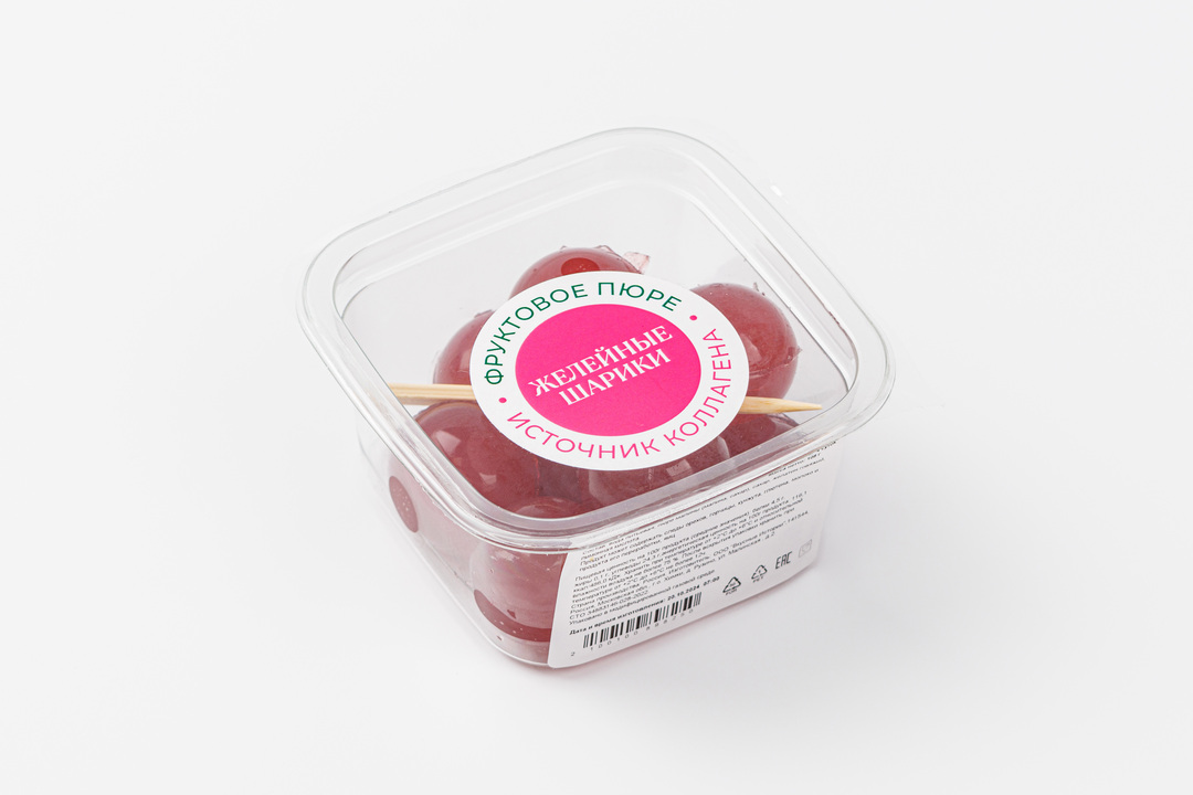 

Желе ВкусВилл Шарики малина 100 г