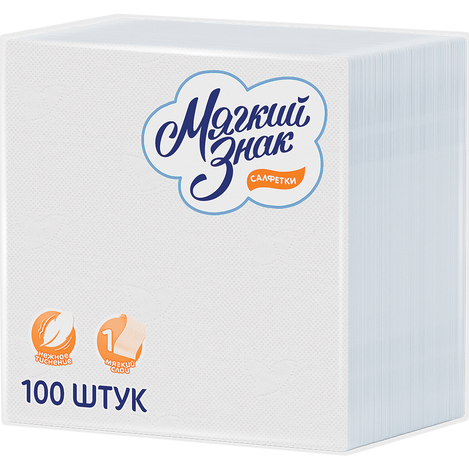

Салфетки Мягкий Знак однослойные, 100 штук