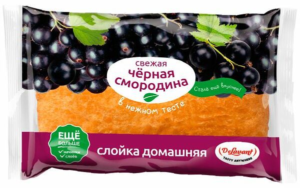 Слойка DeLavant Домашняя с черной смородиной 85 г