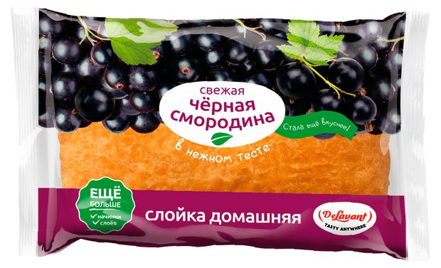 

Слойка DeLavant Домашняя с черной смородиной 85 г