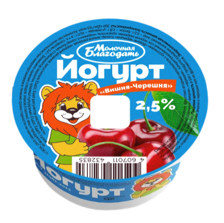 

Йогурт Молочная Благодать Вишня-черешня 2.5% 130 г