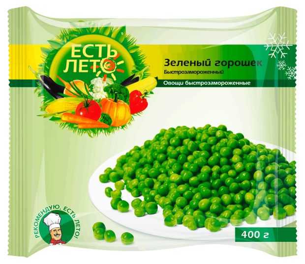 

Смесь овощная Зеленый горошек быстрозамороженный ТМ Есть Лето