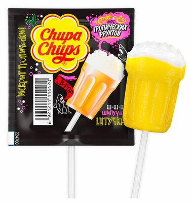 Карамель Chupa Chups Б-Поп (В-Рop) тропические фрукты 15 г 1 шт.