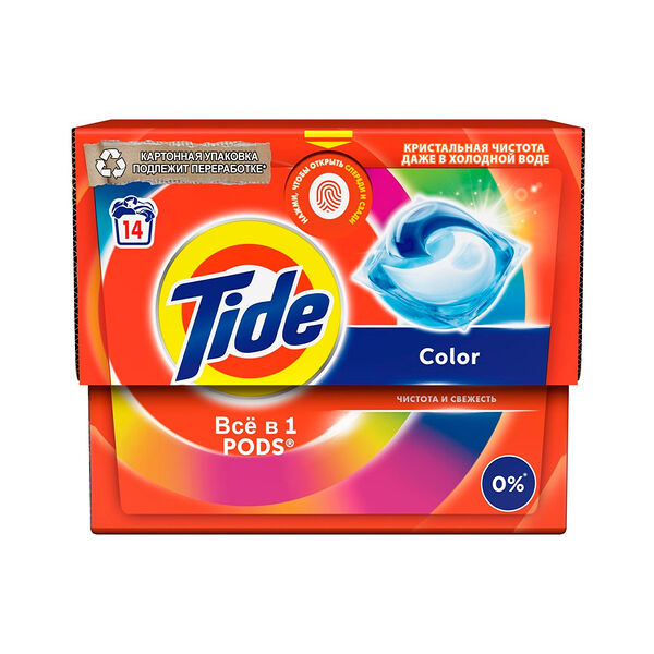 СМС жидк в раствор капсулах Color 14х16.8г TIDE