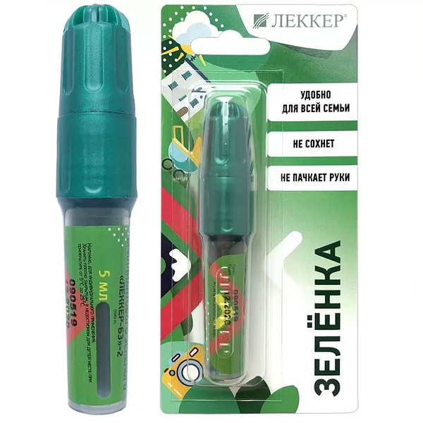 Зелёнка Леккер карандаш 1% 5 мл 