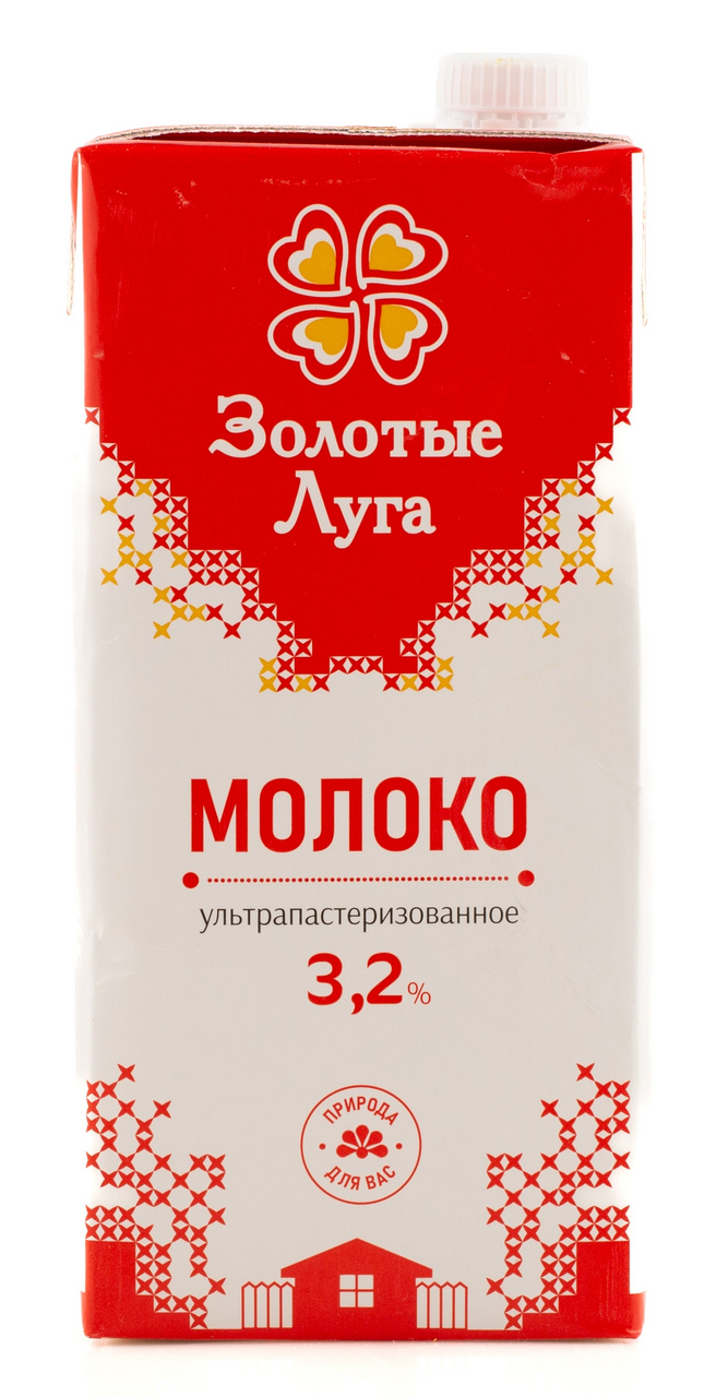 

Молоко ультрапастеризованное Золотые луга 3.2% 950 мл