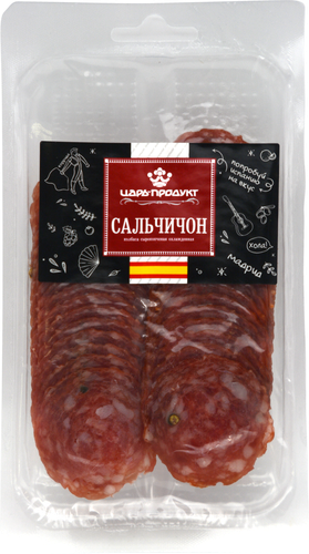 

Колбаса сырокопченая Царь-продукт Сальчичон нарезка 100 г