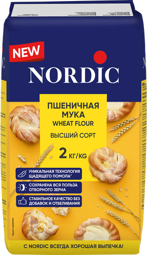 

Мука пшеничная Nordic 2 кг