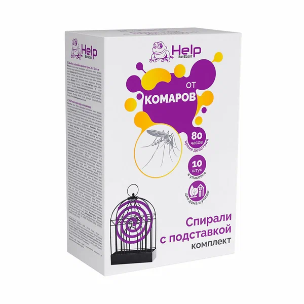 

Набор HELP подставка для спирали от комаров, со спиралями, Китай