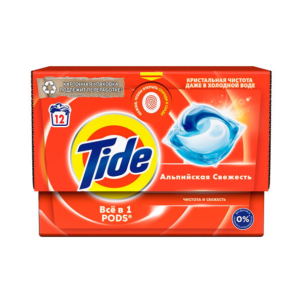 СМС жидк в раствор капсулах Альпийская свежесть 12х16.8г TIDE