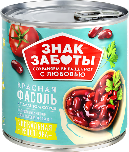 

Фасоль красная Знак Заботы в томатном соусе 400 г