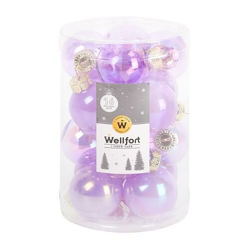 Набор стеклянных шаров Wellfort НК MU-XXZ1105 3.5см 16шт