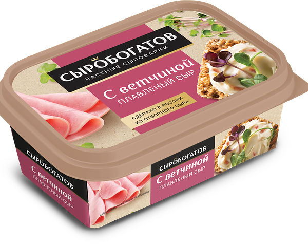 Сыр плавленый Сыробогатов с ветчиной 50% 200 г