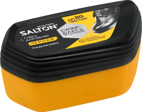 

Губка для обуви Salton Волна для гладкой кожи чёрная