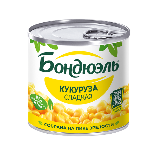 Кукуруза консервированная Бондюэль, сладкая, 170 г