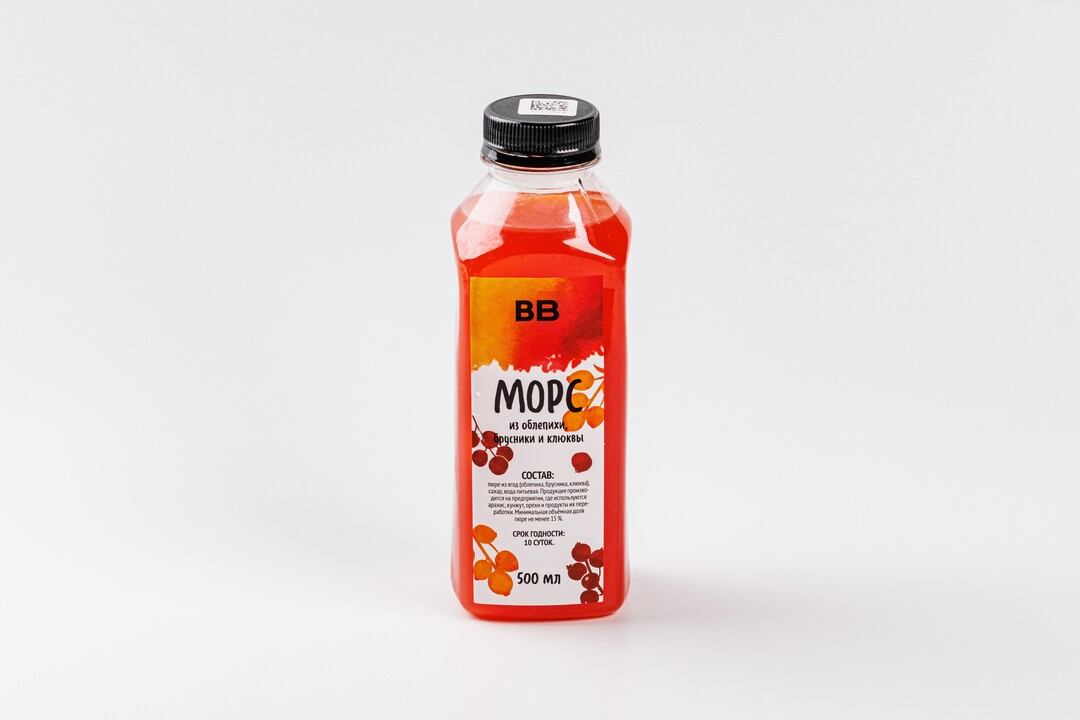 

Морс ВкусВилл из облепихи, брусники и клюквы, 500 мл