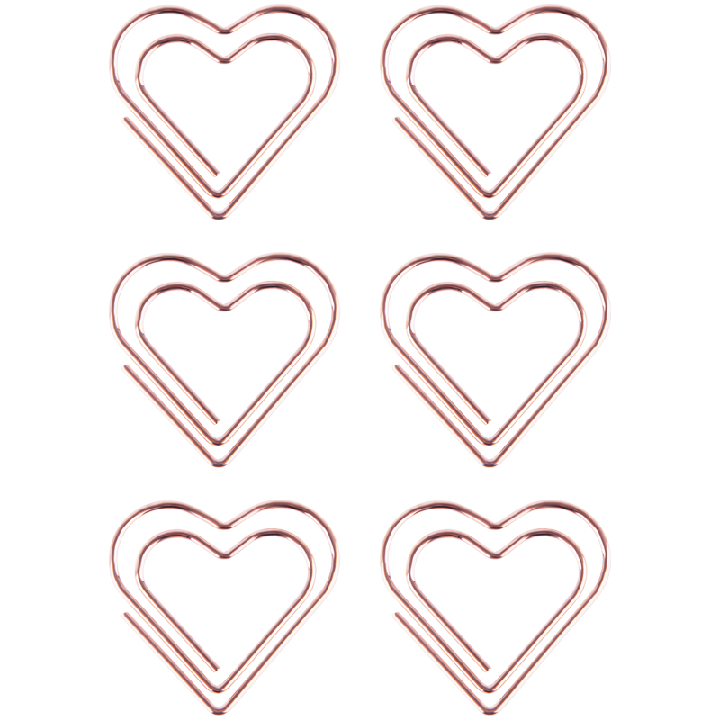 

Скрепки фигурные Meshu Hearts 2.7 см 6 шт