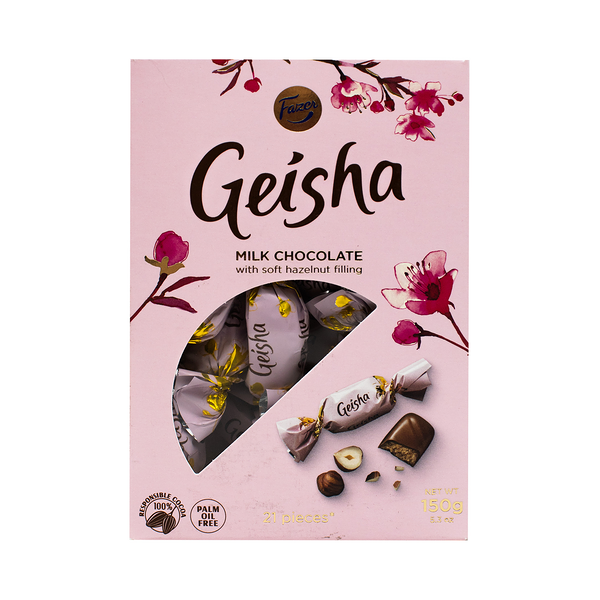 Конфеты Fazer Geisha молочный шоколад с тертым орехом 150 г