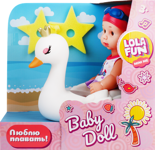 

Набор игровой Lola Fun Пупс на лебеде/фламинго 26.5 см, Арт. 26501