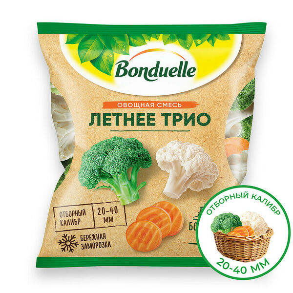 Овощи Bonduelle Летнее трио, смесь замороженная, 400 г